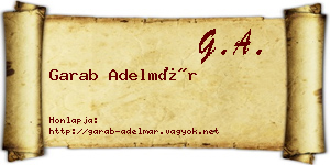 Garab Adelmár névjegykártya